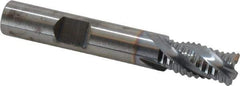 RobbJack - 3/8" Diam, Fine Pitch, 5/8" LOC, 4 Flute Solid Carbide Roughing Square End Mill - TiCN Finish, 2-1/2" OAL, 3/8" Shank Diam, Single End, Centercutting, 30° Helix - USA Tool & Supply