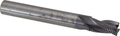 RobbJack - 5/16" Diam, Fine Pitch, 1/2" LOC, 3 Flute Solid Carbide Roughing Square End Mill - AlTiN Finish, 2-1/2" OAL, 5/16" Shank Diam, Single End, Centercutting, 30° Helix - USA Tool & Supply