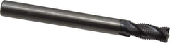 RobbJack - 1/4" Diam, Fine Pitch, 1/2" LOC, 4 Flute Solid Carbide Roughing Square End Mill - AlTiN Finish, 2-1/2" OAL, 1/4" Shank Diam, Single End, Centercutting, 30° Helix - USA Tool & Supply