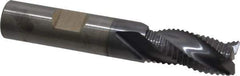 RobbJack - 1/2" Diam, Fine Pitch, 1" LOC, 3 Flute Solid Carbide Roughing Square End Mill - AlTiN Finish, 3" OAL, 1/2" Shank Diam, Single End, Centercutting, 30° Helix - USA Tool & Supply