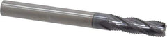 RobbJack - 1/4" Diam, Fine Pitch, 3/4" LOC, 4 Flute Solid Carbide Roughing Square End Mill - AlTiN Finish, 2-1/2" OAL, 1/4" Shank Diam, Single End, Centercutting, 30° Helix - USA Tool & Supply