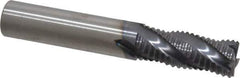 RobbJack - 7/16" Diam, Fine Pitch, 1" LOC, 4 Flute Solid Carbide Roughing Square End Mill - AlTiN Finish, 2-3/4" OAL, 7/16" Shank Diam, Single End, Centercutting, 30° Helix - USA Tool & Supply