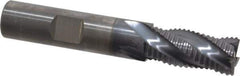 RobbJack - 1/2" Diam, Fine Pitch, 1" LOC, 4 Flute Solid Carbide Roughing Square End Mill - AlTiN Finish, 3" OAL, 1/2" Shank Diam, Single End, Centercutting, 30° Helix - USA Tool & Supply
