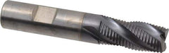 RobbJack - 5/8" Diam, Fine Pitch, 1-1/4" LOC, 4 Flute Solid Carbide Roughing Square End Mill - AlTiN Finish, 3-1/2" OAL, 5/8" Shank Diam, Single End, Centercutting, 30° Helix - USA Tool & Supply