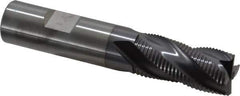RobbJack - 3/4" Diam, Fine Pitch, 1-1/2" LOC, 4 Flute Solid Carbide Roughing Square End Mill - AlTiN Finish, 4" OAL, 3/4" Shank Diam, Single End, Centercutting, 30° Helix - USA Tool & Supply