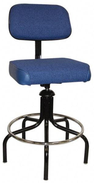 Bevco - Adjustable Chair - Cloth, Vinyl Seat, Royal Blue - USA Tool & Supply