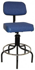 Bevco - Adjustable Chair - Cloth, Vinyl Seat, Royal Blue - USA Tool & Supply