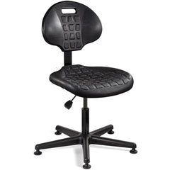 Task Chair: Polyurethane, Black Polyurethane Seat, Black