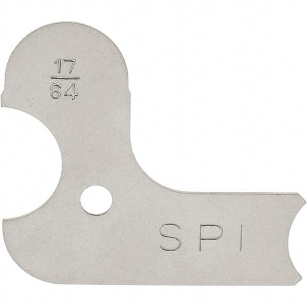 SPI - 17/64 Inch Radius Gage - Satin Chrome Finish, Steel - USA Tool & Supply