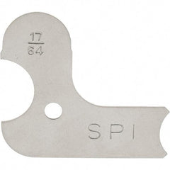 SPI - 17/64 Inch Radius Gage - Satin Chrome Finish, Steel - USA Tool & Supply
