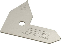 SPI - 1/64 Inch Radius Gage - Satin Chrome Finish, Steel - USA Tool & Supply