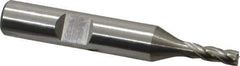 Interstate - 5/32", 7/16" LOC, 3/8" Shank Diam, 2-3/8" OAL, 4 Flute, High Speed Steel Square End Mill - Single End, Uncoated, Spiral Flute, 30° Helix, Right Hand Cut, Right Hand Flute - USA Tool & Supply