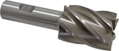 Interstate - 1-7/16", 2" LOC, 3/4" Shank Diam, 4-1/2" OAL, 6 Flute, High Speed Steel Square End Mill - Single End, Uncoated, Spiral Flute, 30° Helix, Right Hand Cut, Right Hand Flute - USA Tool & Supply