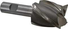 Interstate - 1-3/4", 2" LOC, 3/4" Shank Diam, 4-1/2" OAL, 4 Flute, High Speed Steel Square End Mill - Single End, Uncoated, Spiral Flute, 30° Helix, Right Hand Cut, Right Hand Flute - USA Tool & Supply