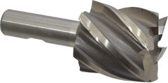 Interstate - 2", 2" LOC, 3/4" Shank Diam, 4-1/2" OAL, 6 Flute, High Speed Steel Square End Mill - Single End, Uncoated, Spiral Flute, 30° Helix, Right Hand Cut, Right Hand Flute - USA Tool & Supply