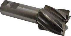 Interstate - 2", 2" LOC, 1-1/4" Shank Diam, 5-1/2" OAL, 6 Flute, High Speed Steel Square End Mill - Single End, Uncoated, Spiral Flute, 30° Helix, Right Hand Cut, Right Hand Flute - USA Tool & Supply