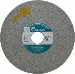 3M - 6" Diam, 1/2" Face Width, 1" Center Hole, Medium Grade, Aluminum Oxide Deburring Wheel - Convolute, Hard Density 8 Grade, 6,000 RPM - USA Tool & Supply