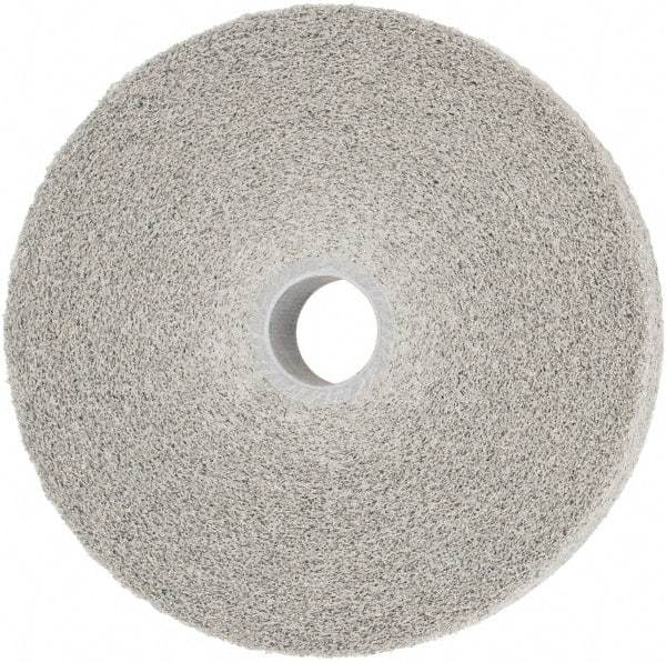 3M - 6" Diam, 1" Face Width, 1" Center Hole, Medium Grade, Aluminum Oxide Deburring Wheel - Convolute, Hard Density 8 Grade, 6,000 RPM - USA Tool & Supply
