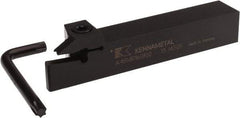 Kennametal - 0.79" Max Depth of Cut, 8mm Min Groove Width, 6" OAL, Right Hand Indexable Grooving Cutoff Toolholder - 8 Seat Size, 1" Shank Height x 1" Shank Width, A4..08.. Insert Style, A4SM Toolholder Style, Series A4 - USA Tool & Supply