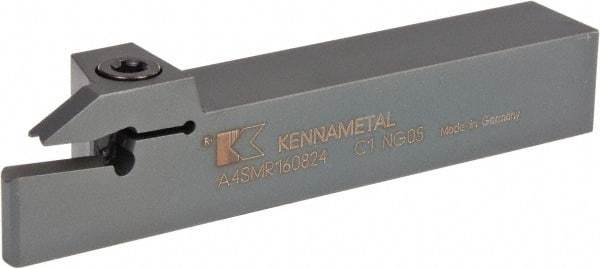 Kennametal - External Thread, 0.94" Max Depth of Cut, 8mm Min Groove Width, 6" OAL, Right Hand Indexable Grooving Cutoff Toolholder - 1" Shank Height x 1" Shank Width, A4..08.. Insert Style, A4SM Toolholder Style, Series A4 - USA Tool & Supply