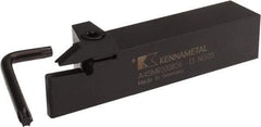 Kennametal - External Thread, 1.02" Max Depth of Cut, 8mm Min Groove Width, 6" OAL, Right Hand Indexable Grooving Cutoff Toolholder - 8 Seat Size, 1-1/4" Shank Height x 1-1/4" Shank Width, A4..08.. Insert Style, A4SM Toolholder Style, Series A4 - USA Tool & Supply