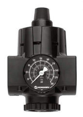 Norgren - 1 NPT Port, Zinc Hi-Flow Regulator - 10 to 125 psi Range, 300 Max psi Supply Pressure, 1/2" Gauge Port Thread, 2.91" Wide x 5.37" High - USA Tool & Supply