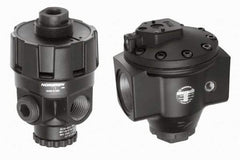 Norgren - 1/4 NPT Port, Zinc Hi-Flow Pilot Operated Regulator - 10 to 300 psi Range, 300 Max psi Supply Pressure, 1/4" Gauge Port Thread, 2.7" Wide x 4.4" High - USA Tool & Supply
