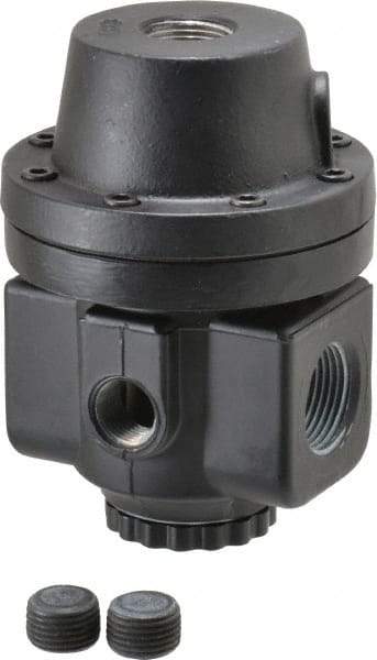 Norgren - 1 NPT Port, 300 CFM, Zinc/Aluminum Air Pilot Operated Regulator - 10 to 400 psi Range, 400 Max psi Supply Pressure, 4.16" Wide x 5.97" High - USA Tool & Supply
