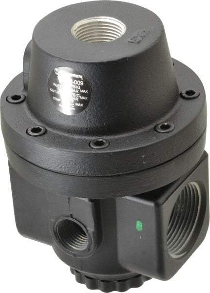 Norgren - 1-1/4 NPT Port, 300 CFM, Zinc/Aluminum Air Pilot Operated Regulator - 10 to 400 psi Range, 400 Max psi Supply Pressure, 4.16" Wide x 5.97" High - USA Tool & Supply