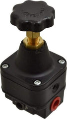 Norgren - 1/4 NPT Port, 12 CFM, Zinc Precision Constant Bleed Regulator - 0.4 to 10 psi Range, 150 Max psi Supply Pressure, 2.12" Wide x 4.55" High - USA Tool & Supply