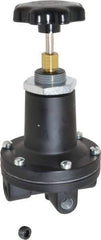 Norgren - 1/4 NPT Port, Aluminum Feedback Pilot Regulator - 5 to 105 psi Range, 400 Max psi Supply Pressure, 1/8" Gauge Port Thread, 2.47" Wide x 5.24" High - USA Tool & Supply