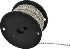 Made in USA - Number 10 Trade Size Brass Ball Chain - 0.178 Inch Ball Diameter, 45 Lbs. Tensile Strength, 100 Ft. Long , 48.5 Balls per Foot - USA Tool & Supply