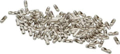 Made in USA - 3/8 Inch Long Nickel Plated Brass Splicing Link - For Trade Sizes Number 1, 2 and 3 Ball Chains - USA Tool & Supply