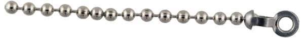 Made in USA - 13/32 Inch Long Stainless Steel End Coupling - For Trade Size Number 6 Ball Chains - USA Tool & Supply