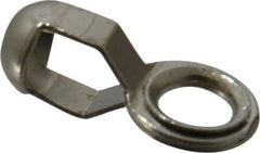 Made in USA - 13/32 Inch Long Nickel Plated Brass End Coupling - For Trade Size Number 6 Ball Chains - USA Tool & Supply