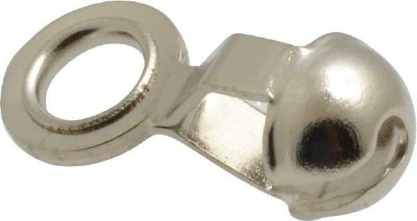 Made in USA - 11/16 Inch Long Nickel Plated Brass End Coupling - For Trade Size Number 13 Ball Chains - USA Tool & Supply