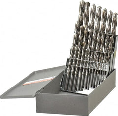 Triumph Twist Drill - 1/16 to 1/2", 118° Point, Bright Finish, High Speed Steel Jobber Length Drill Bit Set - USA Tool & Supply