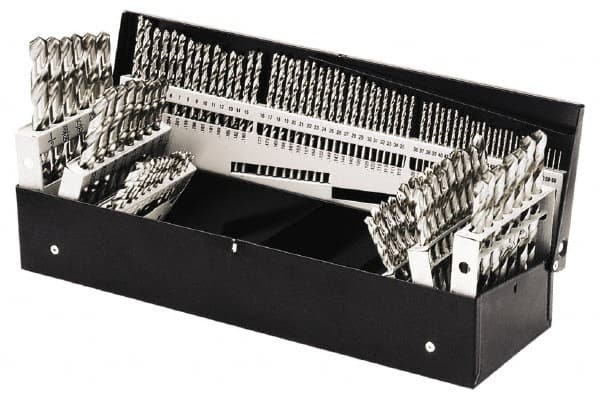 Triumph Twist Drill - 1/16 to 1/2", 118° Point, Bright Finish, High Speed Steel Jobber Length Drill Bit Set - USA Tool & Supply