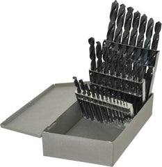 Triumph Twist Drill - 1/16 to 1/2", 118° Point, Oxide Finish, High Speed Steel Jobber Length Drill Bit Set - USA Tool & Supply
