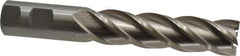 Interstate - 1", 4" LOC, 1" Shank Diam, 6-1/2" OAL, 4 Flute, High Speed Steel Square End Mill - Single End, Uncoated, Spiral Flute, 30° Helix, Right Hand Cut, Right Hand Flute - USA Tool & Supply