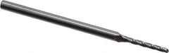 Accupro - 0.5° Taper Angle per Side, 1/16" Small End Diam, 1/2" LOC, Solid Carbide 3 Flute Tapered Ball End Mill - 2-1/4" OAL, 1/8" Shank Diam - USA Tool & Supply