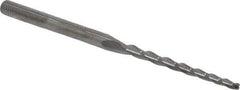 Accupro - 1° Taper Angle per Side, 1/16" Small End Diam, 1" LOC, Solid Carbide 3 Flute Tapered Ball End Mill - 2-1/4" OAL, 1/8" Shank Diam - USA Tool & Supply