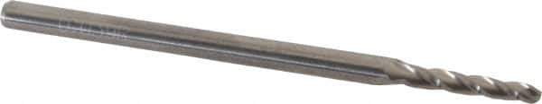 Accupro - 1° Taper Angle per Side, 5/64" Small End Diam, 1/2" LOC, Solid Carbide 3 Flute Tapered Ball End Mill - 2-1/4" OAL, 1/8" Shank Diam - USA Tool & Supply
