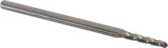 Accupro - 1° Taper Angle per Side, 3/32" Small End Diam, 3/4" LOC, Solid Carbide 3 Flute Tapered Ball End Mill - 2-1/4" OAL, 1/8" Shank Diam - USA Tool & Supply
