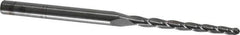 Accupro - 1° Taper Angle per Side, 3/32" Small End Diam, 1-1/4" LOC, Solid Carbide 3 Flute Tapered Ball End Mill - 3" OAL, 3/16" Shank Diam - USA Tool & Supply