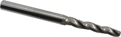 Accupro - 1° Taper Angle per Side, 3/16" Small End Diam, 1-1/4" LOC, Solid Carbide 3 Flute Tapered Ball End Mill - 3" OAL, 1/4" Shank Diam - USA Tool & Supply