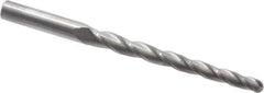 Accupro - 1° Taper Angle per Side, 1/4" Small End Diam, 3-1/4" LOC, Solid Carbide 3 Flute Tapered Ball End Mill - 5" OAL, 3/8" Shank Diam - USA Tool & Supply
