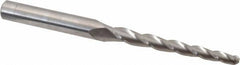 Accupro - 1.5° Taper Angle per Side, 1/8" Small End Diam, 1-1/2" LOC, Solid Carbide 3 Flute Tapered Ball End Mill - 3" OAL, 1/4" Shank Diam - USA Tool & Supply