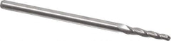Accupro - 2° Taper Angle per Side, 5/64" Small End Diam, 1/2" LOC, Solid Carbide 3 Flute Tapered Ball End Mill - 2-1/2" OAL, 1/8" Shank Diam - USA Tool & Supply