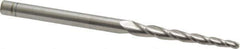 Accupro - 2° Taper Angle per Side, 3/32" Small End Diam, 1-1/4" LOC, Solid Carbide 3 Flute Tapered Ball End Mill - 3" OAL, 3/16" Shank Diam - USA Tool & Supply